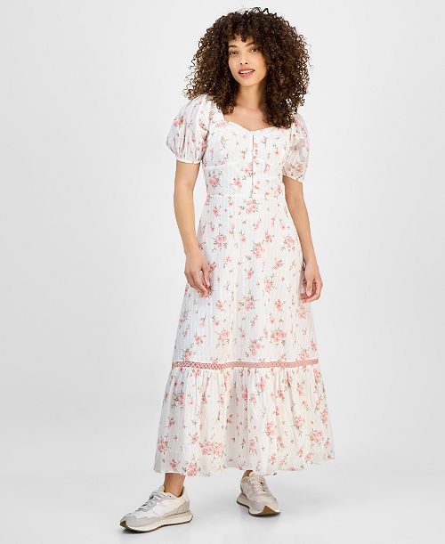 And Now This Women's Cotton Corset-Look Maxi Dress Created For Macy's Women's Fashion Shoes & Accessories