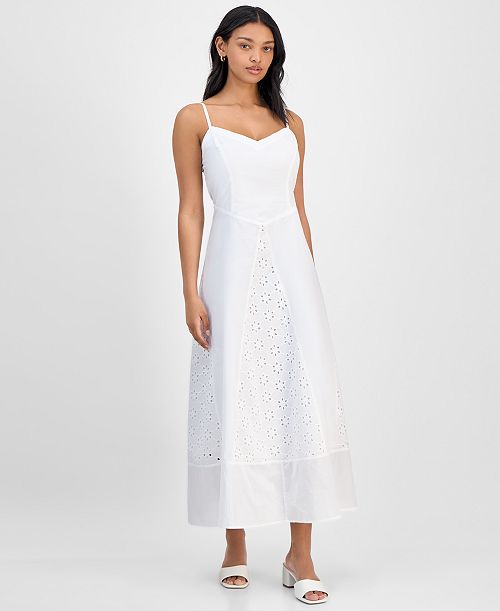 And Now This Women's Eyelet Godet Maxi Dress Exclusively at Macy's Women's Fashion Shoes & Accessories