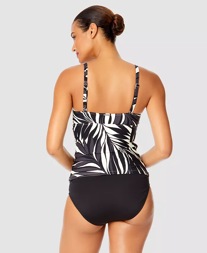 Anne Cole Women's Ruched-Front Underwire Tankini Top & High-Waist Bikini Bottoms Women's Fashion Shoes & Accessories