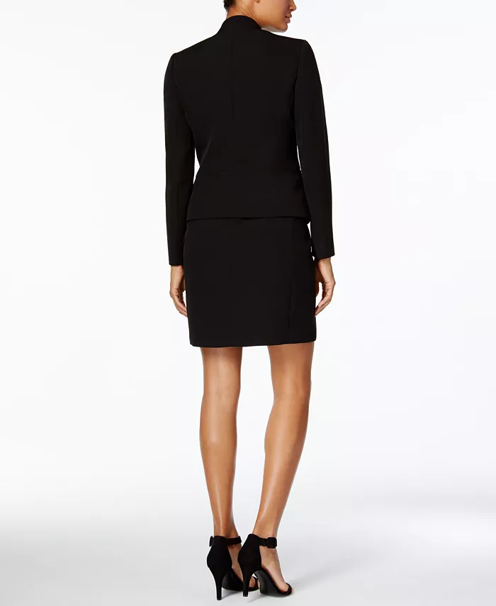 Anne Klein Missy & Petite Executive Collection Shawl-Collar Sleeveless Sheath Dress Suit Created For Macy's Women's Fashion Shoes & Accessories