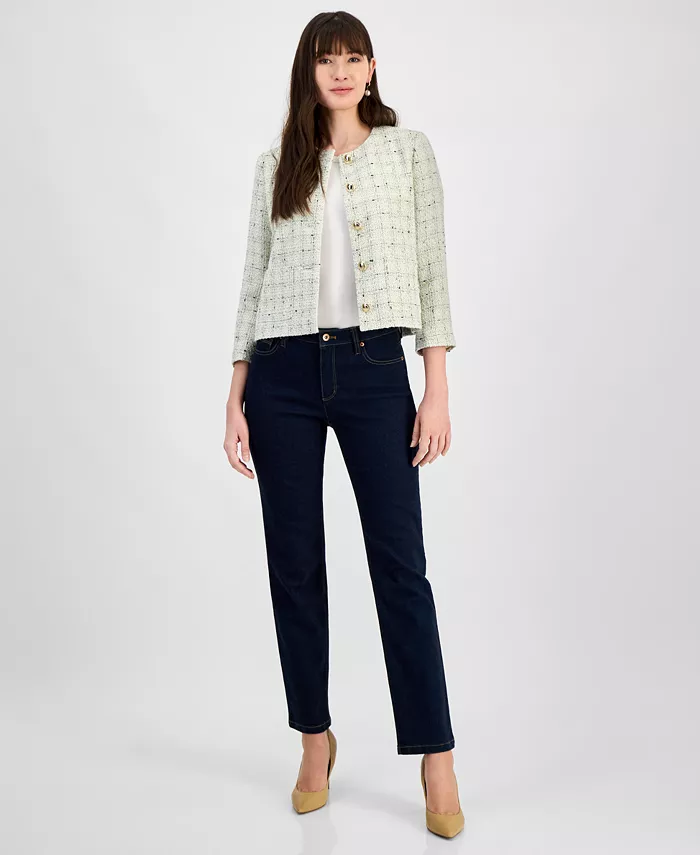 Anne Klein Women's Tweed Jacket Women's Fashion Shoes & Accessories
