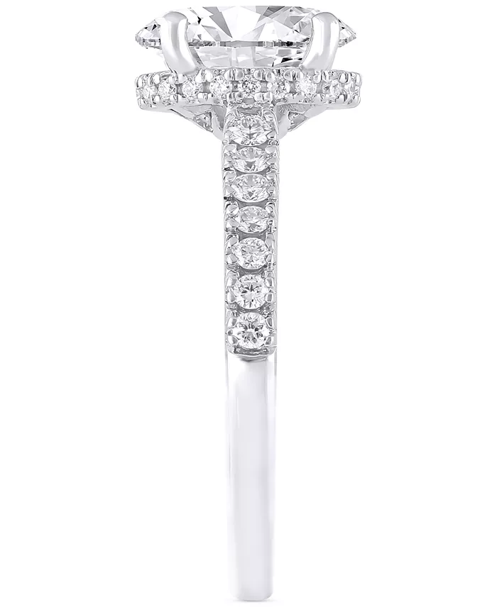 Badgley Mischka Certified Lab Grown Diamond Oval Engagement Ring (2-1/2 Ct. T.w.) In 14k Gold Jewelry & Watches