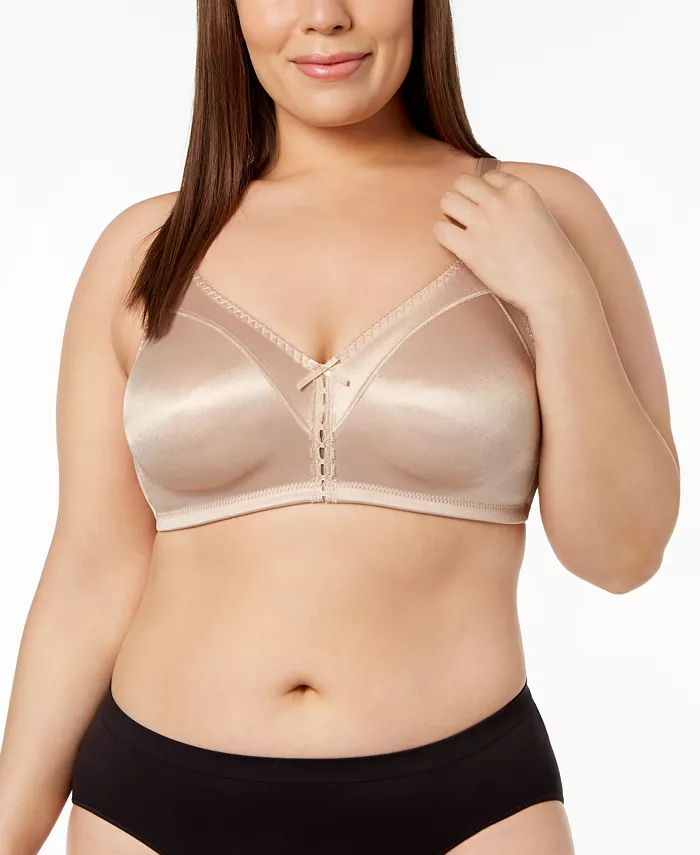 Bali Double Support Tailored Wireless Lace Up Front Bra 3820 Women's Fashion Shoes & Accessories