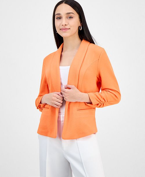 Bar III Petite 3/4-Sleeve Shawl-Collar Blazer Created For Macy's Petites