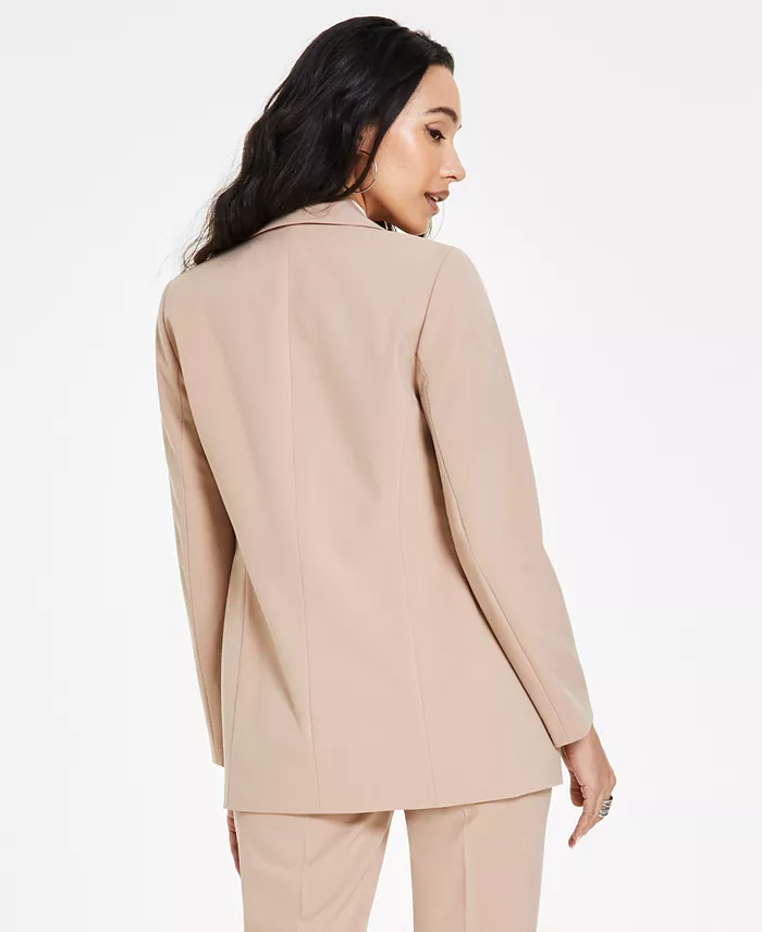 Bar III Women's Faux Double-Breasted Boyfriend Jacket Created For Macy's Women's Fashion Shoes & Accessories