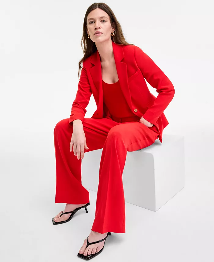 Bar III Women's One-Button Blazer Tunic Tank & Pants Exclusively At Macy's Women's Fashion Shoes & Accessories