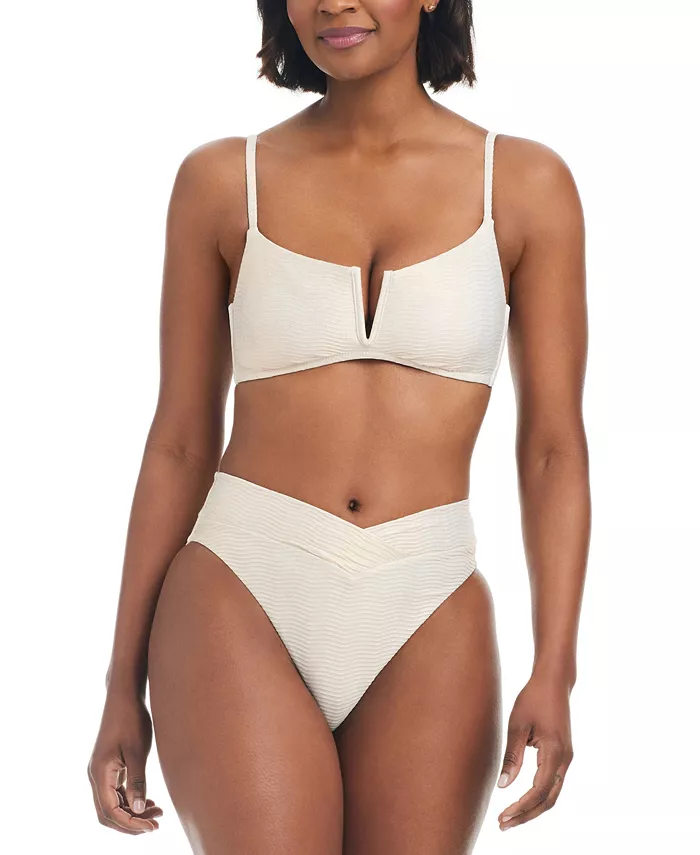 Bar III Women's V-Wire Bralette Bikini Top & Bottoms Created For Macy's Women's Fashion Shoes & Accessories