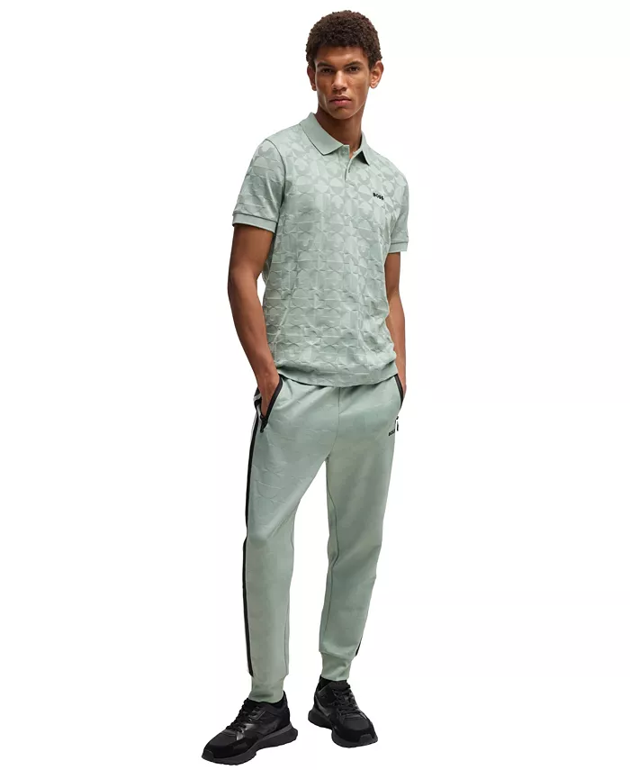 BOSS By Hugo Boss Men's Jacquard Circle Polo Shirt Brands