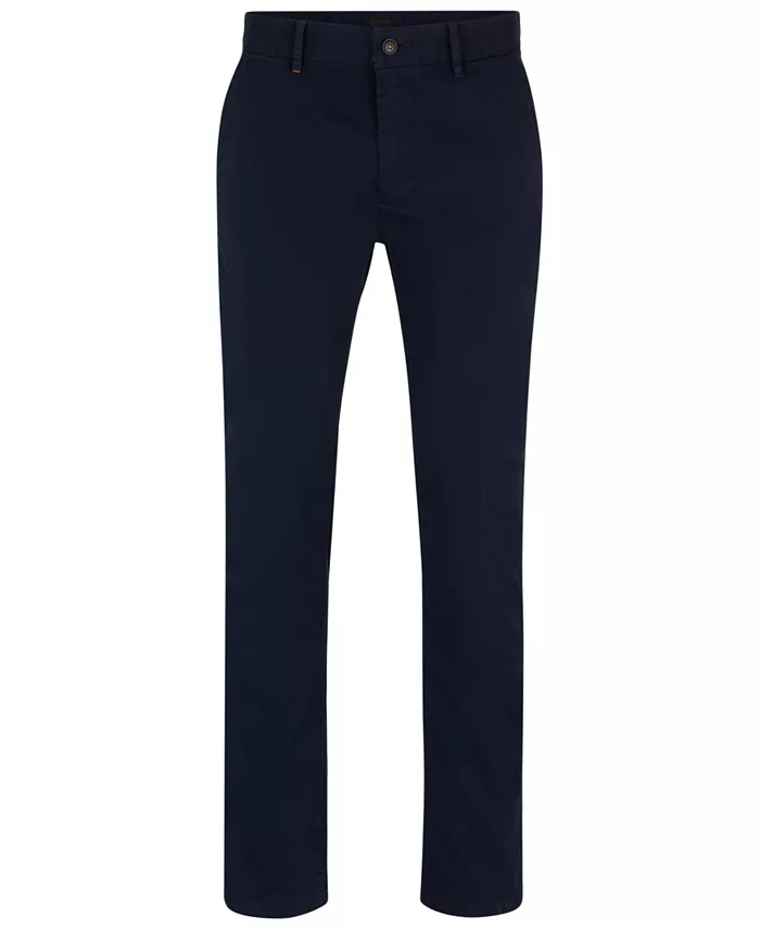 BOSS By Hugo Boss Men's Stretch-Cotton Satin Slim-Fit Chinos Brands