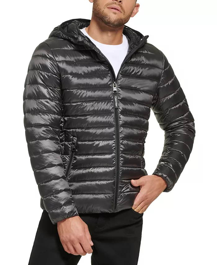 Calvin Klein Men's Hooded & Quilted Packable Jacket Men's Fashion & Accessories