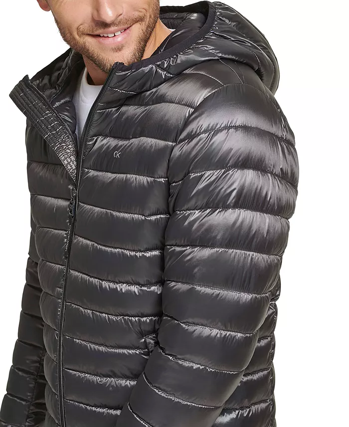 Calvin Klein Men's Hooded & Quilted Packable Jacket Men's Fashion & Accessories
