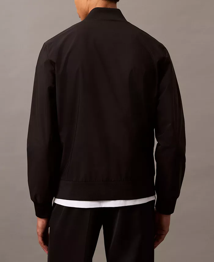 Calvin Klein Men's Logo-Print Matte Bomber Jacket Men's Fashion & Accessories