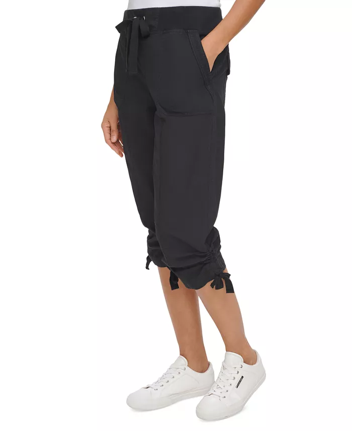 Calvin Klein Women's Convertible Cargo Capri Pants Women's Fashion Shoes & Accessories