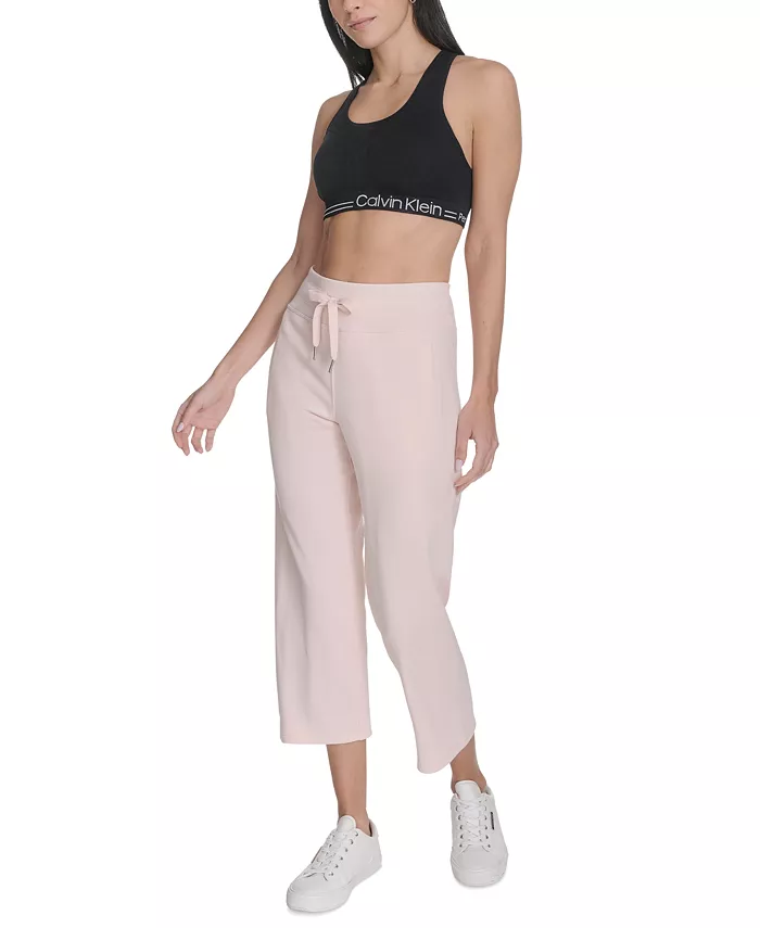 Calvin Klein Women's Cropped Drawstring-Waist Pants Women's Fashion Shoes & Accessories