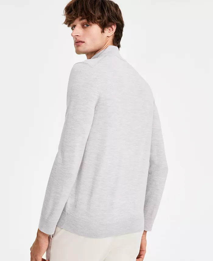 Charles Tyrwhitt Men's Merino Wool Quarter-Zip Sweater Men's Fashion & Accessories