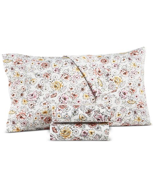 Charter Club CLOSEOUT 550 Thread Count Printed Cotton 4-Pc. Sheet Set King Exclusively At Macy’s Bed & Bath