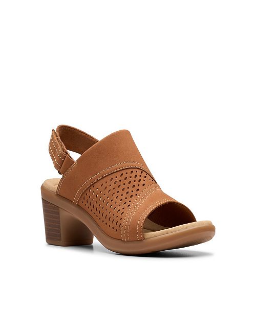 Clarks Collection Emily2 Mist Block Heel Sandals Women's Fashion Shoes & Accessories