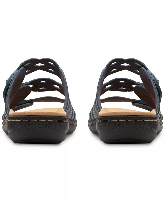 Clarks Laurieann Ruby Scalloped Twist Strap Slide Sandals Women's Fashion Shoes & Accessories