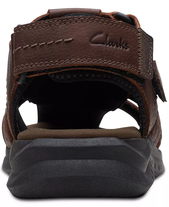 Clarks Men's Walkford Fish Tumbled Leather Sandals Men's Shoes