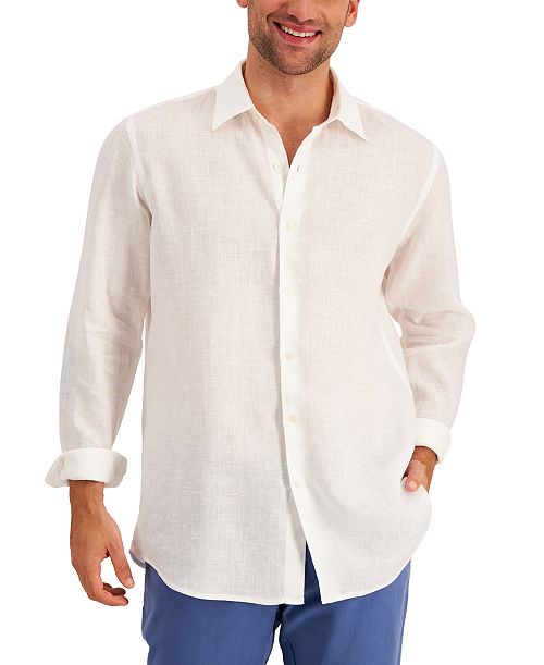 Club Room Men's 100% Linen Shirt Created for Macy's Men's Fashion & Accessories