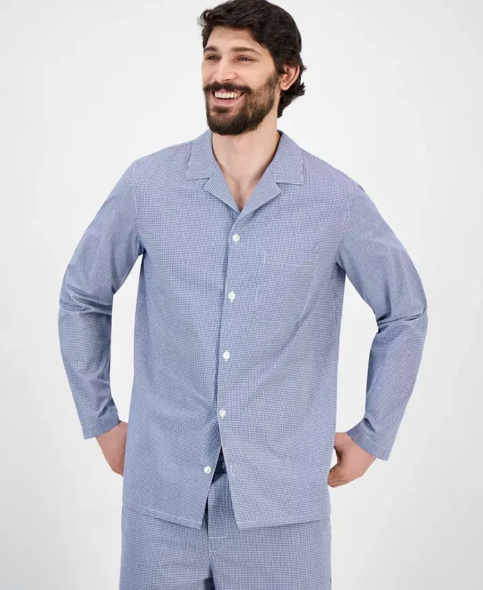 Club Room Men's Gingham Pajama Set Exclusively At Macy's Men's Fashion & Accessories