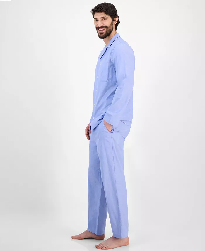Club Room Men's Oxford Pajama Set Exclusively At Macy's Men's Fashion & Accessories