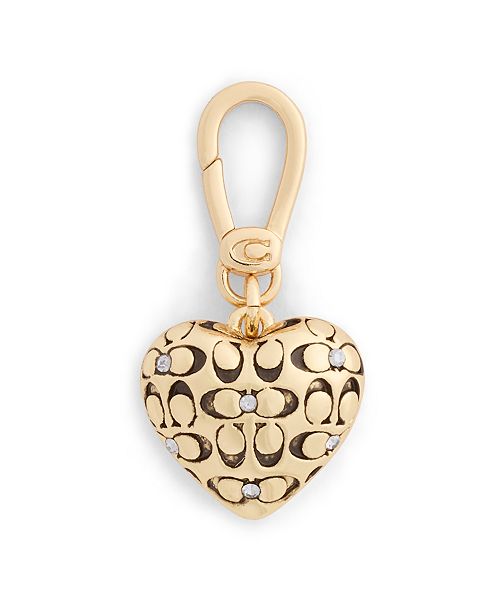 COACH Faux Stone Collectible Signature Quilted Heart Charms Jewelry & Watches