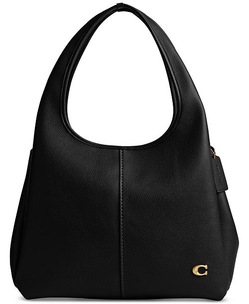COACH Lana Polished Pebble Leather Medium Shoulder Bag Handbags Purses & Accessories