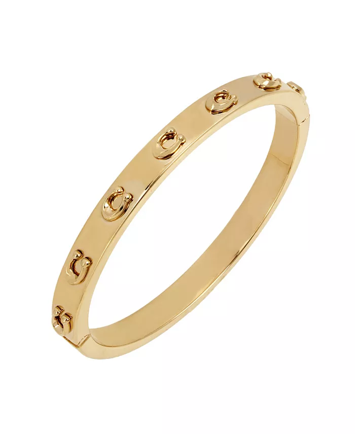 COACH Signature C Hinged Bangle Bracelet Jewelry & Watches