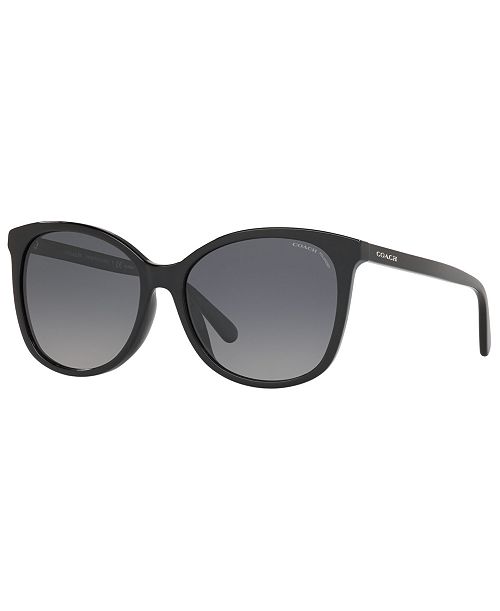 COACH Women's Polarized Sunglasses HC8271U Women's Fashion Shoes & Accessories