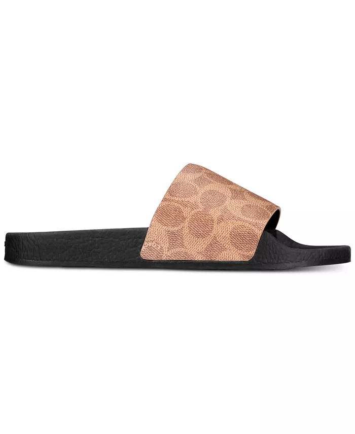 COACH Women's Udele Sport Pool Open-Toe Flat Slides Women's Fashion Shoes & Accessories