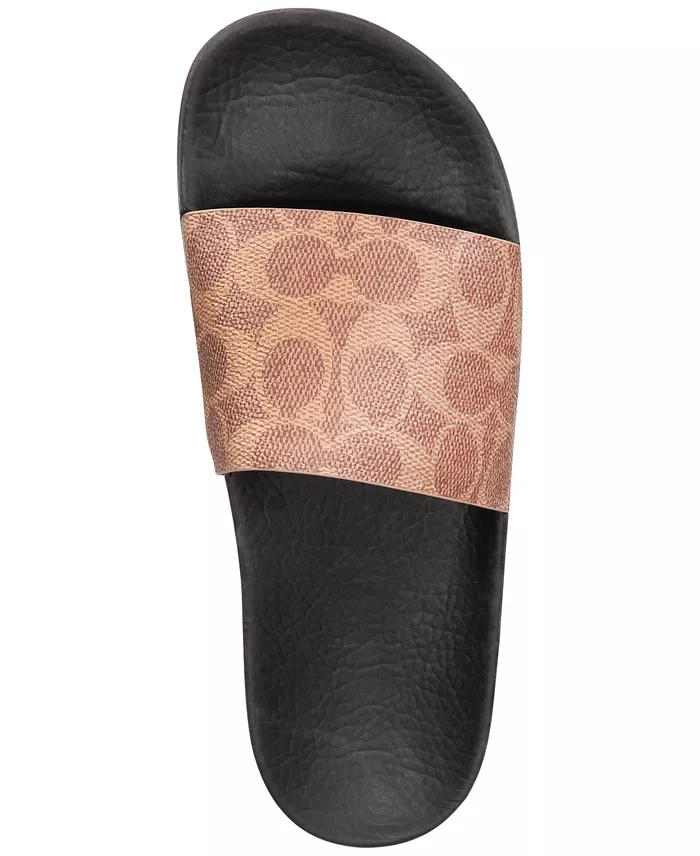 COACH Women's Udele Sport Pool Open-Toe Flat Slides Women's Fashion Shoes & Accessories