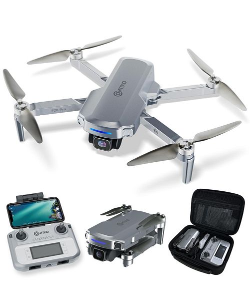 Contixo F28 Pro Foldable GPS Drone - 4K FHD Camera w GPS Control & Selfie Mode - Brushless Motor - With Carrying Case All Toys