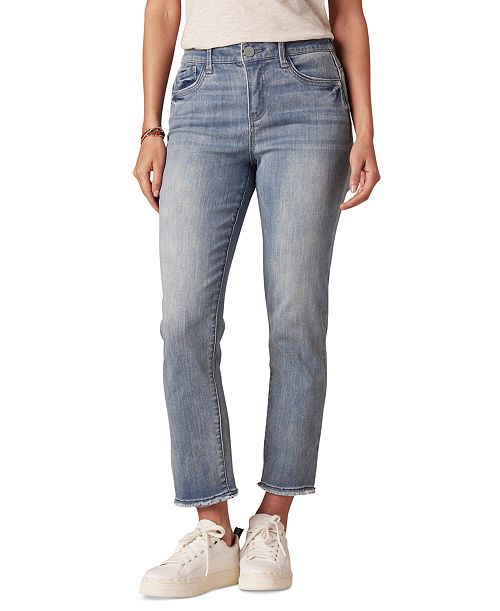 Democracy Petite "Ab"solution High-Rise Straight-Leg Jeans Women's Fashion Shoes & Accessories