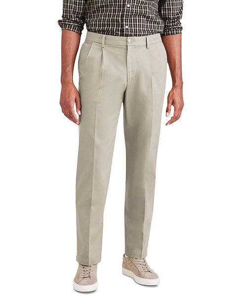 Dockers Men's Signature Classic Fit Pleated Iron Free Pants with Stain Defender Men's Fashion & Accessories