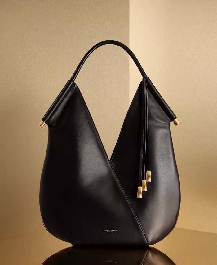 Donna Karan New York Baldwin Shoulder With Leather Wrapped Rounded Handle Handbags Purses & Accessories