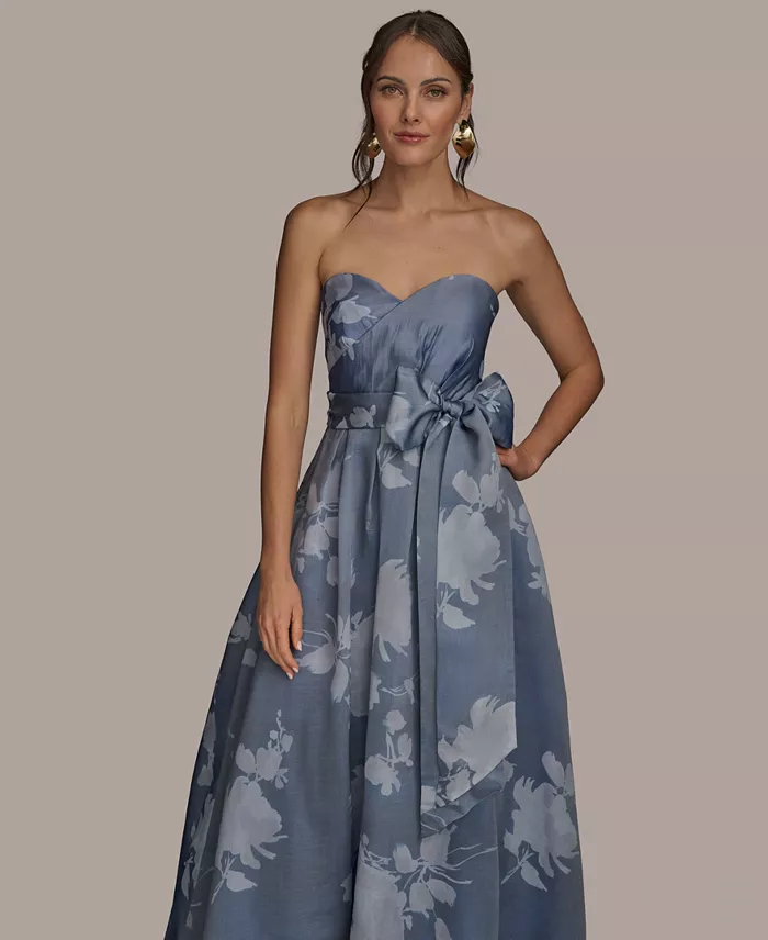 Donna Karan New York Women's Floral-Print Ball Gown Women's Fashion Shoes & Accessories