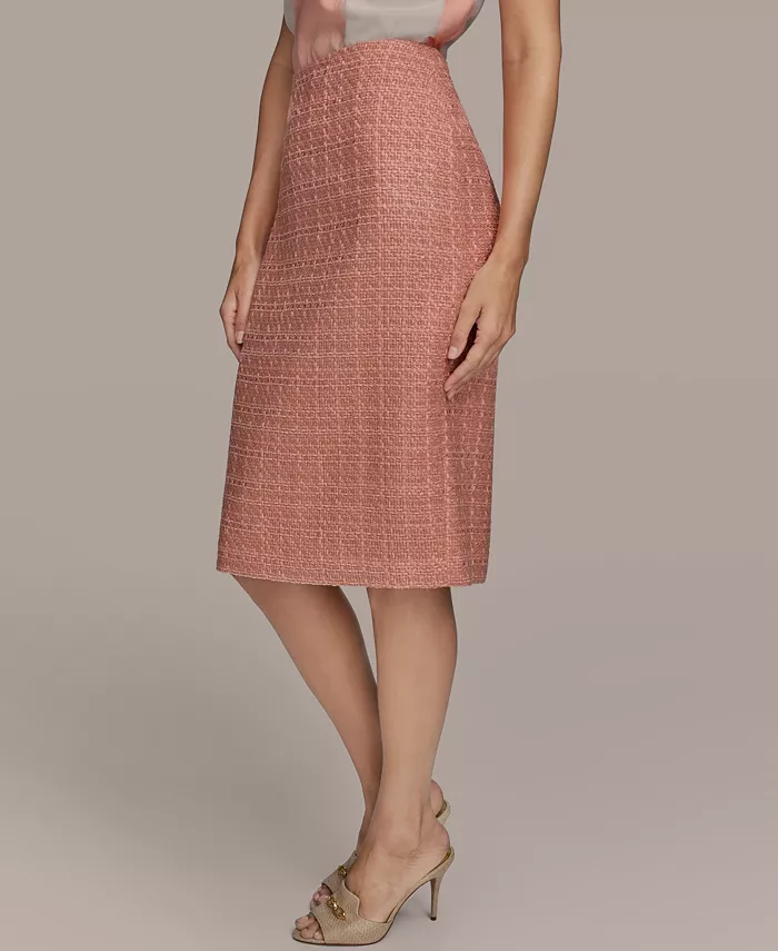 Donna Karan New York Women's Tweed Pencil Skirt Women's Fashion Shoes & Accessories