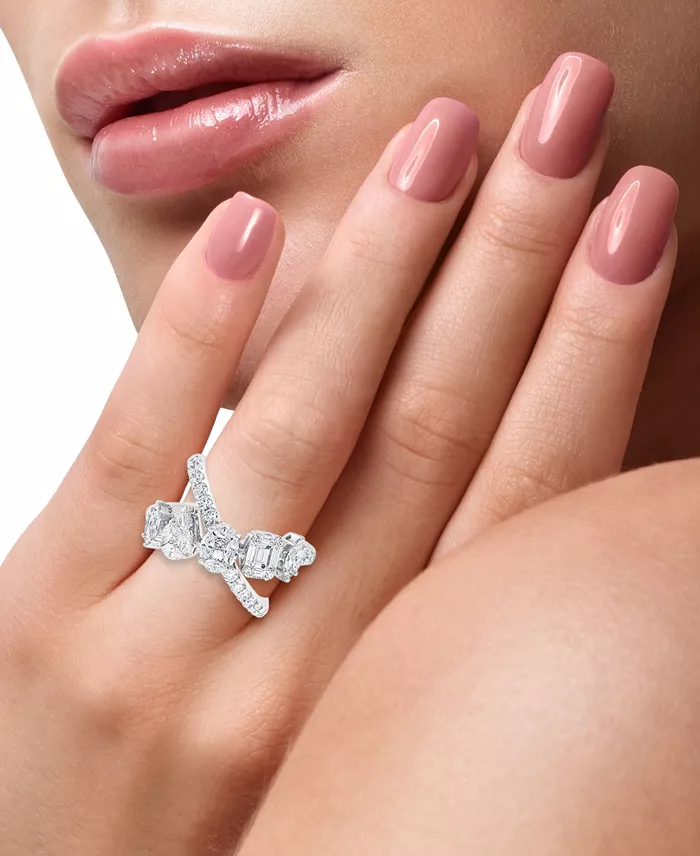 EFFY Collection EFFY® Diamond Multi-Shape Crossover Ring (1-5/8 Ct. T.w.) In 18k White Gold Or 18k Yellow Gold Jewelry & Watches