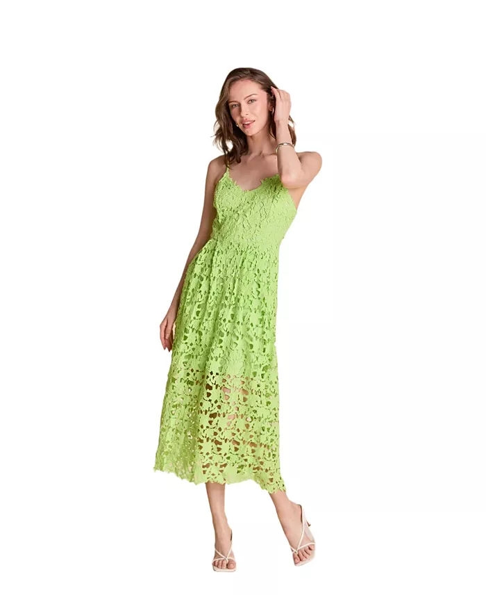 Endless Rose Women's Lace Cami Midi Dress Women's Fashion Shoes & Accessories