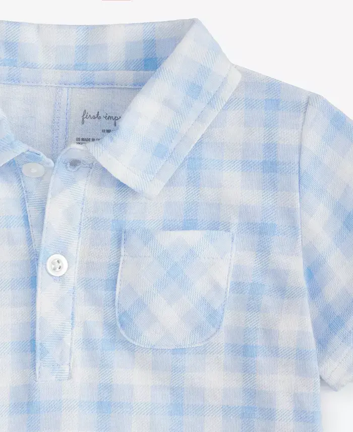 First Impressions Baby Boys Friendship Plaid Sunsuit Created For Macy's Kids