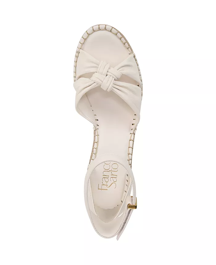 Franco Sarto Clementine Espadrille Leather Wedge Sandals Women's Fashion Shoes & Accessories