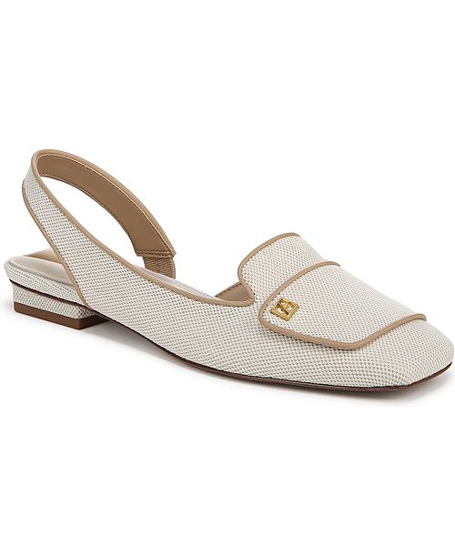 Franco Sarto Teagan Square Toe Slingback Flats Women's Fashion Shoes & Accessories