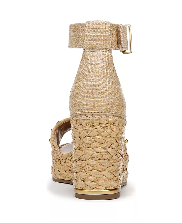 Franco Sarto Women's Clemens Raffia Espadrille Wedge Sandals Women's Fashion Shoes & Accessories