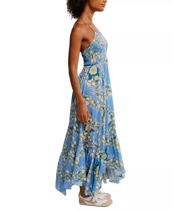 Free People Women's Heat Wave Printed Maxi Dress Women's Fashion Shoes & Accessories