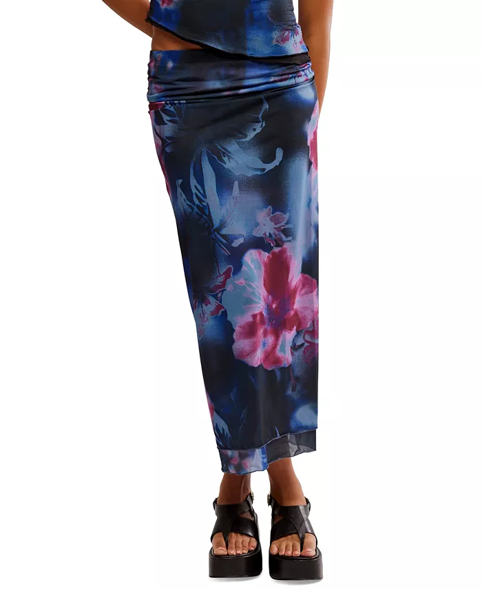 Free People Women's Sunset Mesh Maxi Skirt Women's Fashion Shoes & Accessories