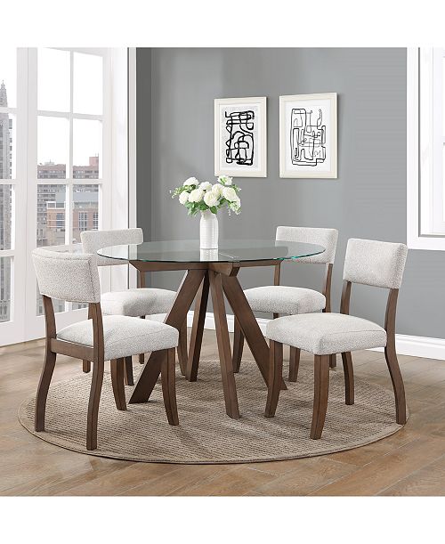 Furniture Gardley Dining 5-Pc. Set (Table & 4 Chairs) Created For Macy's Furniture