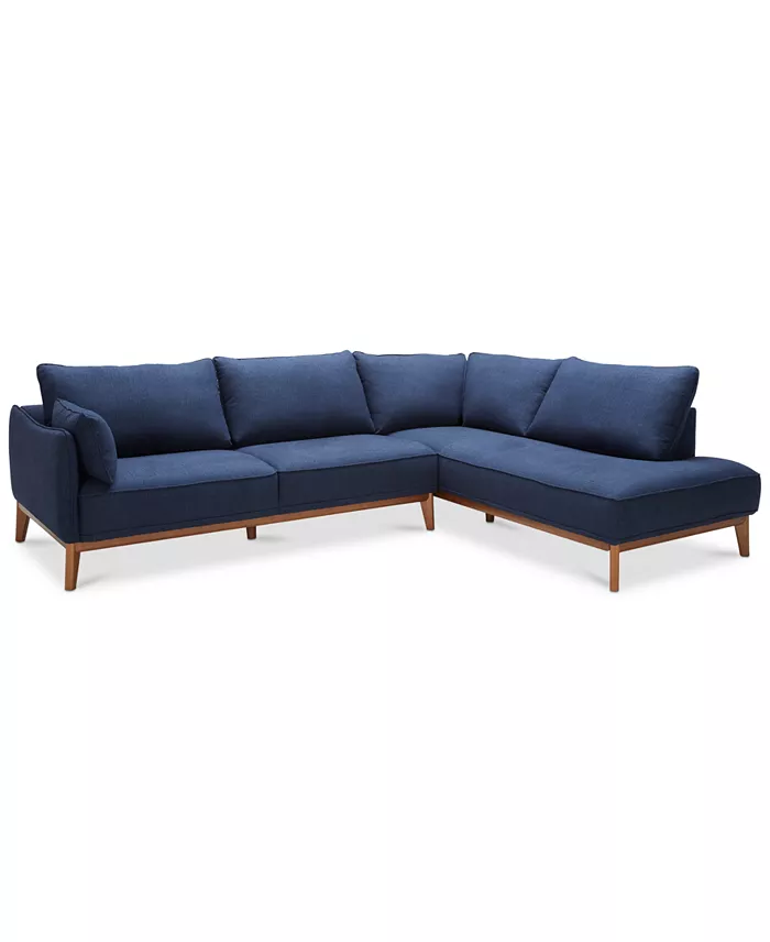 Furniture Jollene 113" 2-Pc. Fabric Sectional Created For Macy's Furniture