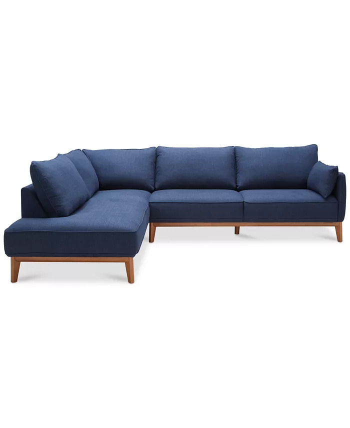 Furniture Jollene 113" 2-Pc. Fabric Sectional Created For Macy's Furniture