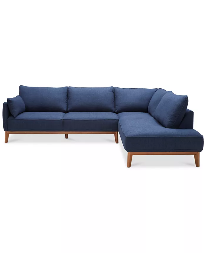 Furniture Jollene 113" 2-Pc. Fabric Sectional Created For Macy's Furniture